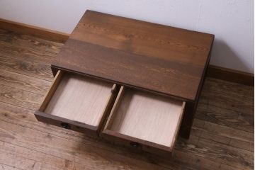 レトロ家具　昭和初期　栓材　レトロな雰囲気がお洒落な文机(座卓、作業台)