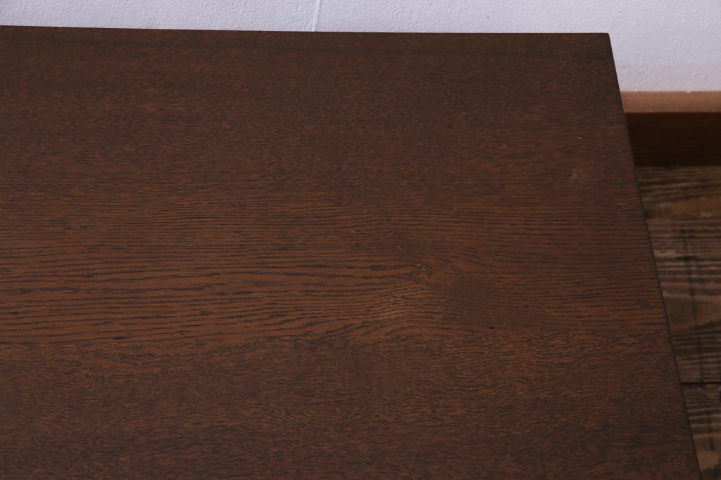 レトロ家具　昭和初期　栓材　レトロで温かみのある文机(片袖机)