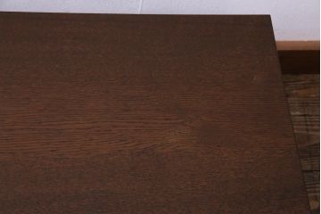 レトロ家具　昭和初期　栓材　レトロで温かみのある文机(片袖机)