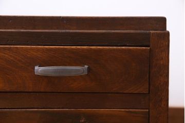 レトロ家具　昭和初期　栓材　レトロで温かみのある文机(片袖机)