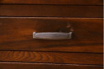 レトロ家具　昭和初期　栓材　レトロで温かみのある文机(片袖机)