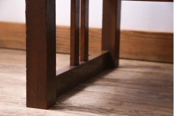 レトロ家具　昭和初期　栓材　レトロで温かみのある文机(片袖机)