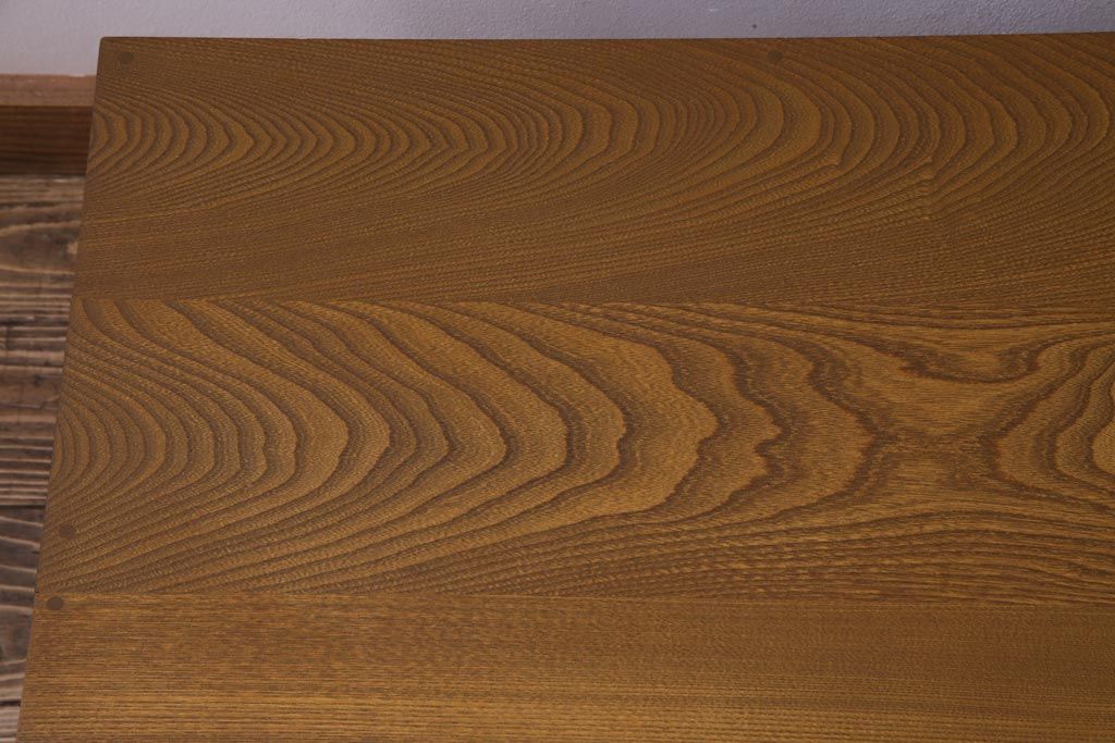 レトロ家具　昭和レトロ　栓材　温もり溢れる明るい色味の文机(片袖机)