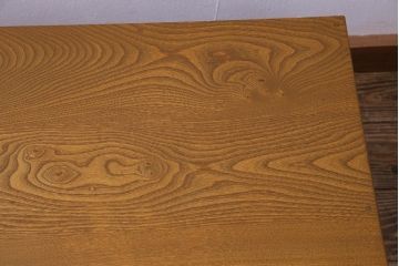 レトロ家具　昭和レトロ　栓材　温もり溢れる明るい色味の文机(片袖机)