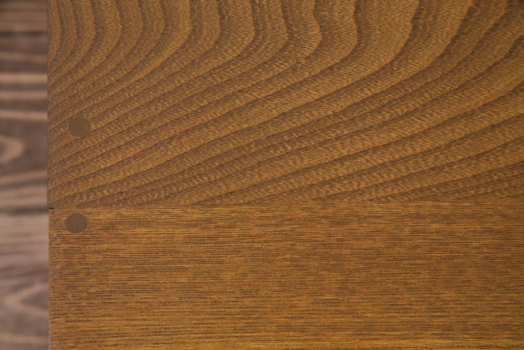 レトロ家具　昭和レトロ　栓材　温もり溢れる明るい色味の文机(片袖机)