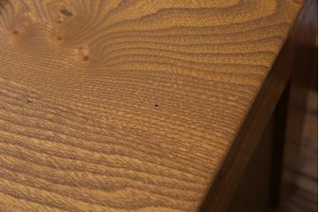 レトロ家具　昭和レトロ　栓材　温もり溢れる明るい色味の文机(片袖机)