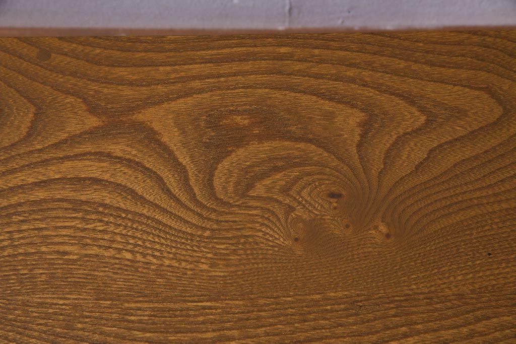 レトロ家具　昭和レトロ　栓材　温もり溢れる明るい色味の文机(片袖机)