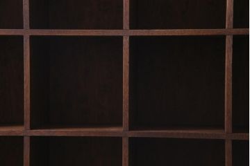 ラフジュ工房オリジナル　リメイク家具　3×4マス　収納しながらディスプレイも楽しめる壁掛けマス目棚(壁掛け収納棚、ウォールラック)