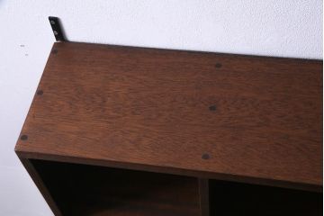 ラフジュ工房オリジナル　リメイク家具　3×3マス　収納しながらディスプレイも楽しめる壁掛けマス目棚(壁掛け収納棚、ウォールラック)