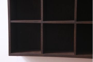 ラフジュ工房オリジナル　リメイク家具　3×4マス　収納しながらディスプレイも楽しめる壁掛けマス目棚((壁掛け収納棚、ウォールラック)(1)