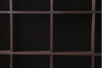 ラフジュ工房オリジナル　リメイク家具　3×4マス　収納しながらディスプレイも楽しめる壁掛けマス目棚((壁掛け収納棚、ウォールラック)(1)