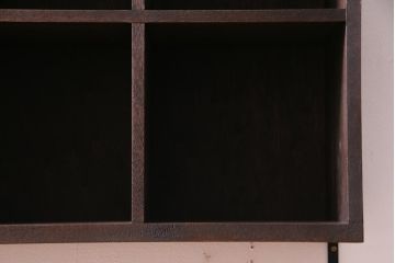 ラフジュ工房オリジナル　リメイク家具　3×4マス　収納しながらディスプレイも楽しめる壁掛けマス目棚((壁掛け収納棚、ウォールラック)(1)