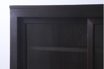 アンティーク家具　和製アンティーク　ヒノキ材　近江産　貫禄ある佇まいが魅力の関西収納棚(重ね収納棚、水屋箪笥)