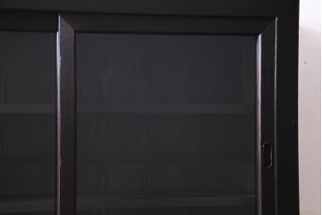 アンティーク家具　和製アンティーク　ヒノキ材　近江産　貫禄ある佇まいが魅力の関西収納棚(重ね収納棚、水屋箪笥)