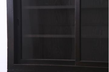 アンティーク家具　和製アンティーク　ヒノキ材　近江産　貫禄ある佇まいが魅力の関西収納棚(重ね収納棚、水屋箪笥)