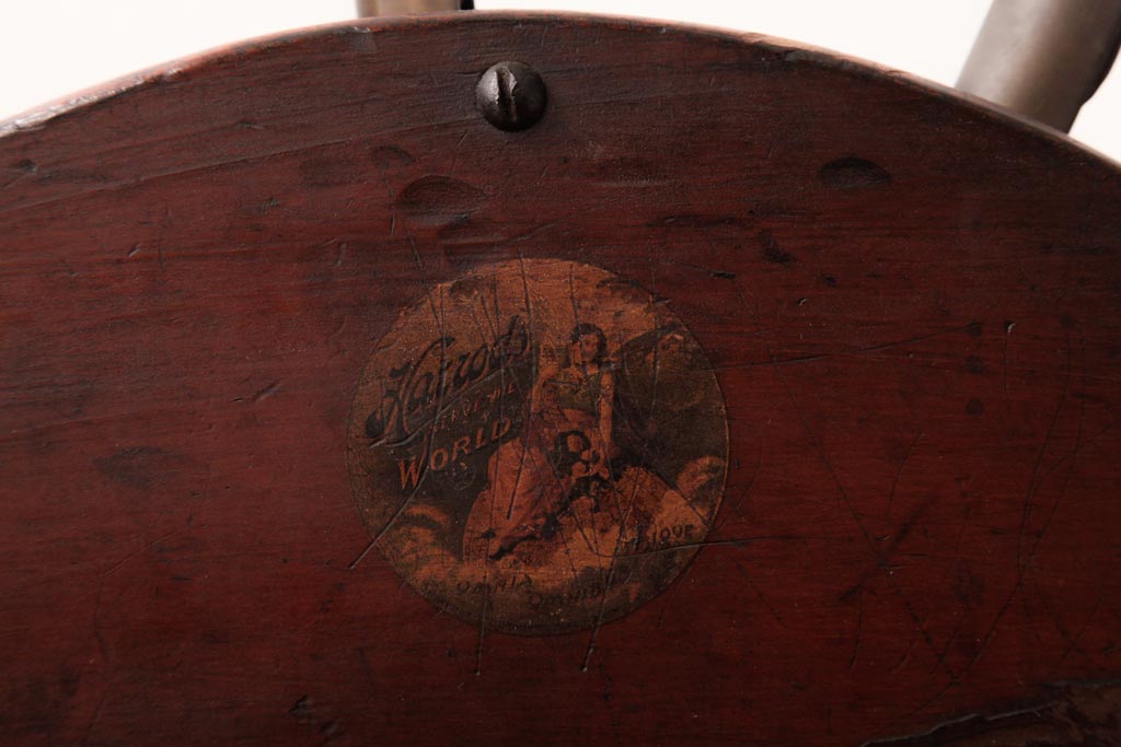 アンティーク雑貨 イギリスアンティーク HARRODS 手回し式 ナイフクリーナー・シャープナー(包丁研ぎ機、ディスプレイ)