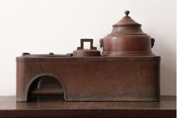 アンティーク雑貨　古民具　昭和初期　古き良き風情漂う銅壺(銅壷、湯沸し)