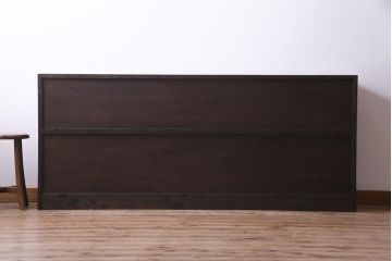ラフジュ工房オリジナル　古建具リメイク　結霜ガラスとすりガラスが雰囲気引き立てる収納棚(リビングボード、戸棚)