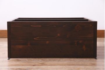 ラフジュ工房オリジナル　障子戸リメイク　組子が目を引く小振りな壁掛け戸棚(ウォールシェルフ、書院戸)(1)