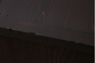 アンティーク家具　和製アンティーク　米沢産　漆塗り　ケヤキの玉杢が美しい収納棚(ローボード、戸棚)