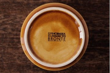 イギリスビンテージ　HORNSEA(ホーンジー)　BRONTE(ブロンテ)　シュガーポット・ミルクピッチャー(ミルクポット、クリーマー、洋食器)