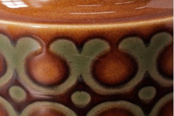アンティーク雑貨　イギリスビンテージ　HORNSEA(ホーンジー)　BRONTE(ブロンテ)　キャニスター2個セット(保存容器、洋食器)