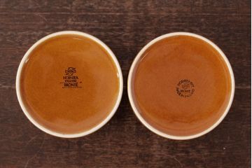 アンティーク雑貨　イギリスビンテージ　HORNSEA(ホーンジー)　BRONTE(ブロンテ)　キャニスター2個セット(保存容器、洋食器)