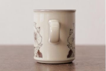 イギリスビンテージ　HORNSEA(ホーンジー)　Cornrose(コーンローズ)　カップ&ソーサー3客セット(デミタスカップ)