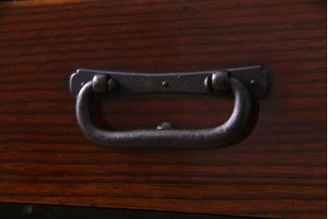 アンティーク家具　和製アンティーク　前面ケヤキ材　漆塗り　モダンな米沢箪笥サイドボード(リビングボード、チェスト、和タンス)