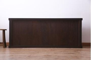 アンティーク家具　和製アンティーク　前面ケヤキ材　漆塗り　モダンな米沢箪笥サイドボード(リビングボード、チェスト、和タンス)