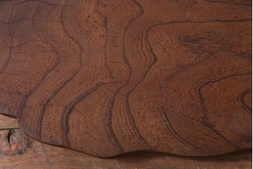 アンティーク雑貨　和製アンティーク　ケヤキ材一枚板　シンプルな飾り台(台座、ディスプレイ)