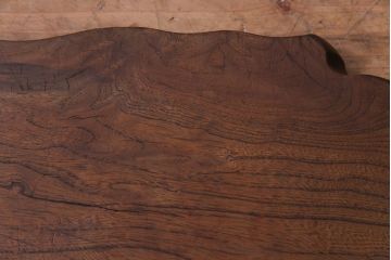 アンティーク雑貨　和製アンティーク　ケヤキ材一枚板　シンプルな飾り台(台座、ディスプレイ)