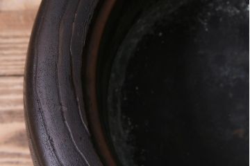 アンティーク雑貨　和製アンティーク　風情のある木の質感のくりぬき火鉢(刳り貫き火鉢、手あぶり)