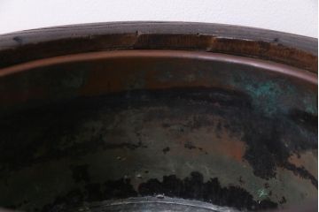 アンティーク雑貨　和製アンティーク　風情のある木の質感のくりぬき火鉢(刳り貫き火鉢、手あぶり)