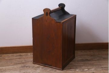 アンティーク雑貨　和製アンティーク　春慶塗　レトロな和の雰囲気漂う木製出前箱(おかもち、岡持)