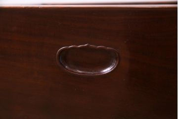 アンティーク雑貨　大正昭和初期　桑材　漆塗り　品の良い和の雰囲気漂う指物家具の角火鉢(手あぶり)(1)