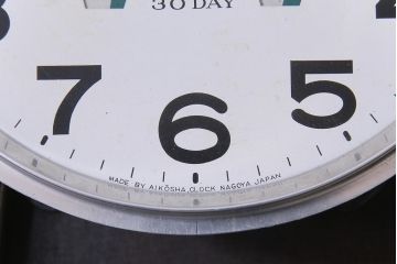 アンティーク雑貨　AIKOSHA(愛工舎)　堀田時計店　CROWNFAN　手巻き式振り子　30DAY掛時計(柱時計、壁掛け時計)