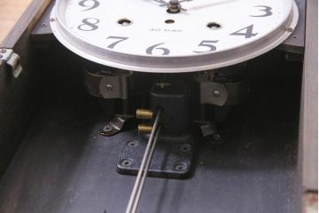 アンティーク雑貨　昭和レトロ　愛知時計電機(アイチ)　Super Eight　30DAY　手巻き式柱時計(振り子時計、掛け時計)