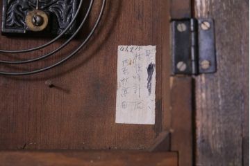 アンティーク雑貨　昭和レトロ　Meiji(明治時計社)　手巻き式　シックな雰囲気が漂う柱時計(振り子時計、掛け時計)