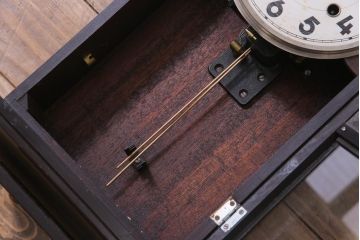 アンティーク雑貨　昭和レトロ　Meiji(明治時計社)　CASTLE　14DAY　手巻き式柱時計(振り子時計、掛け時計)