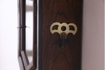 アンティーク雑貨　大正昭和初期　横浜エムズイ商会　八角尾長のクラシカルな柱時計(壁掛け時計、振り子時計)