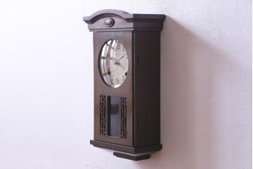 アンティーク雑貨　和製アンティーク　RUBY CLOCK　電池式　東京ルビー印の掛け時計(柱時計)
