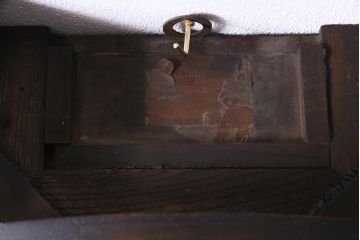 アンティーク雑貨　和製アンティーク　RUBY CLOCK　電池式　東京ルビー印の掛け時計(柱時計)