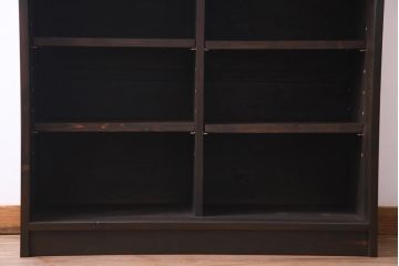 ラフジュ工房オリジナル　当時物色ガラス入り　古建具をリメイクした大正ロマン香る戸棚(収納棚)