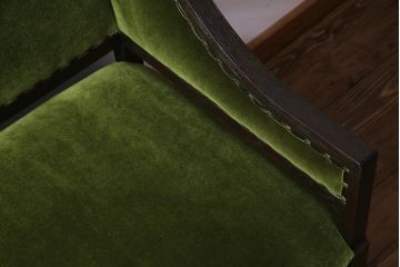 ラフジュ工房オリジナル　ナラ材　アンティークソファを再現した大正ロマン香る2人掛けソファ