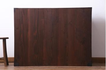 アンティーク家具　和製アンティーク　前面ケヤキ材・共縁　繊細で上質な仙台箪笥(姫箪笥、衣装箪笥、和タンス)