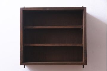 ラフジュ工房オリジナル　和の雰囲気漂う建具リメイクの壁掛け戸棚(ウォールシェルフ、収納棚)