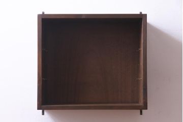 ラフジュ工房オリジナル　和の雰囲気漂う建具リメイクの壁掛け戸棚(ウォールシェルフ、収納棚)