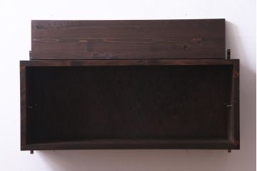 ラフジュ工房オリジナル　味わい深い建具をリメイクした壁掛け戸棚(ウォールシェルフ、収納棚)(1)