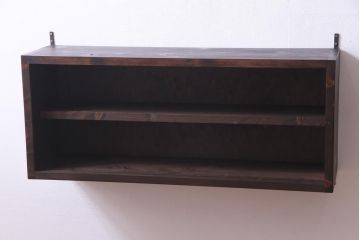 ラフジュ工房オリジナル　味わい深い建具をリメイクした壁掛け戸棚(ウォールシェルフ、収納棚)(1)